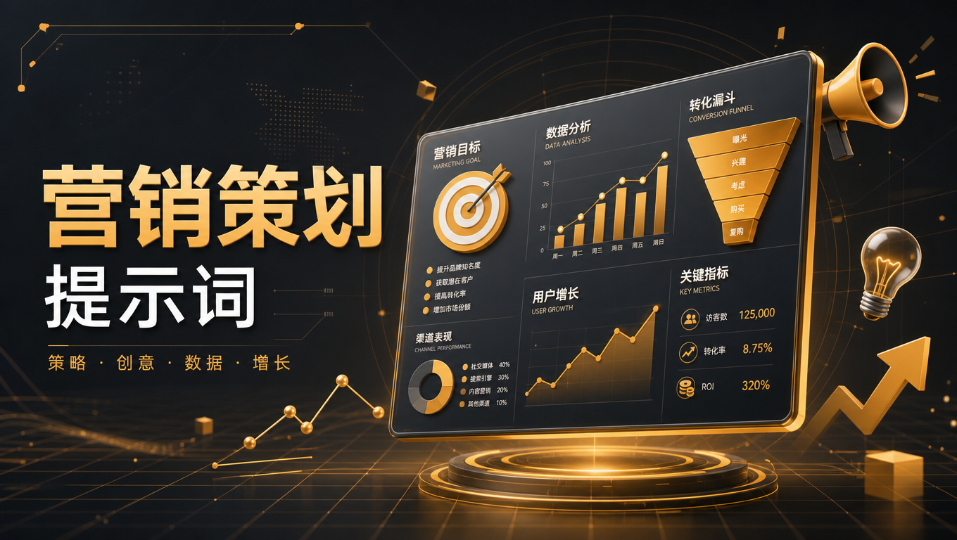 You are currently viewing 营销活动策划AI提示词模板，一分钟生成一套方案，符完整版提示词